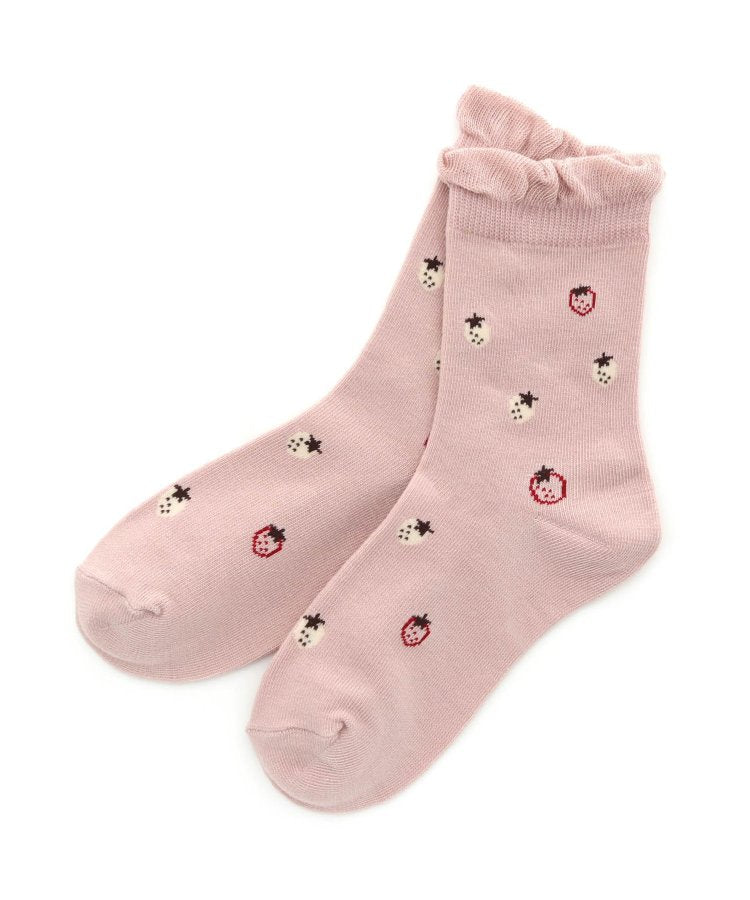 3P套裝 草莓·心形·蝴蝶結圖案襪子