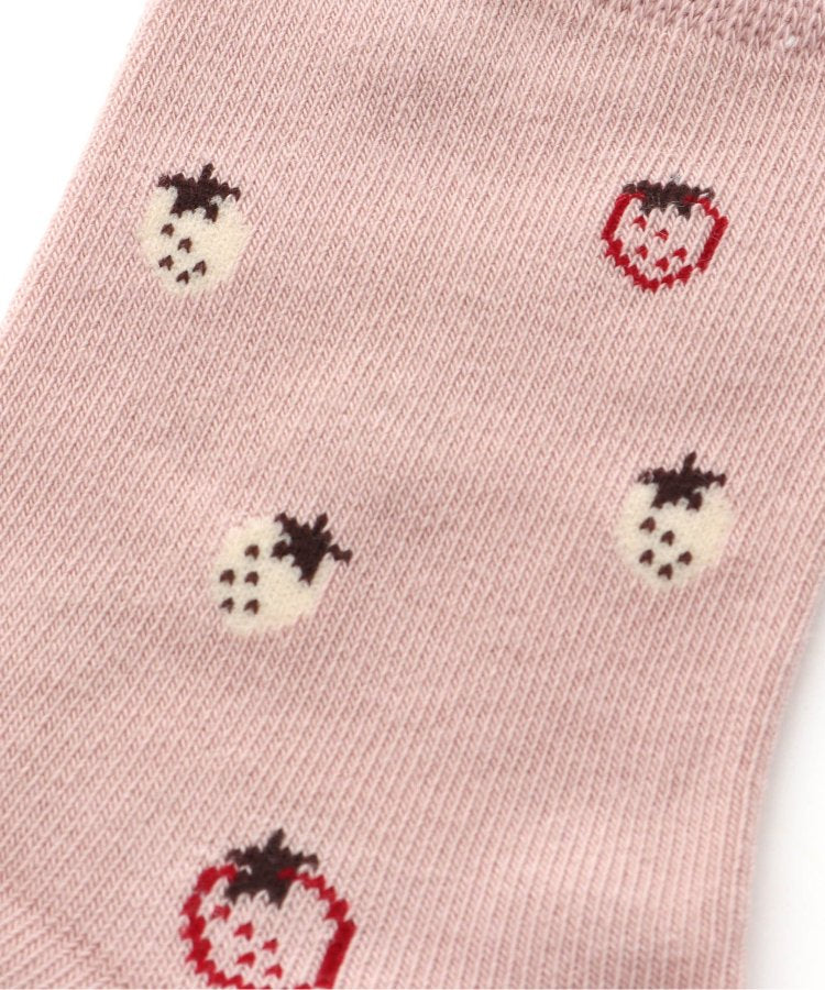 3P套裝 草莓·心形·蝴蝶結圖案襪子