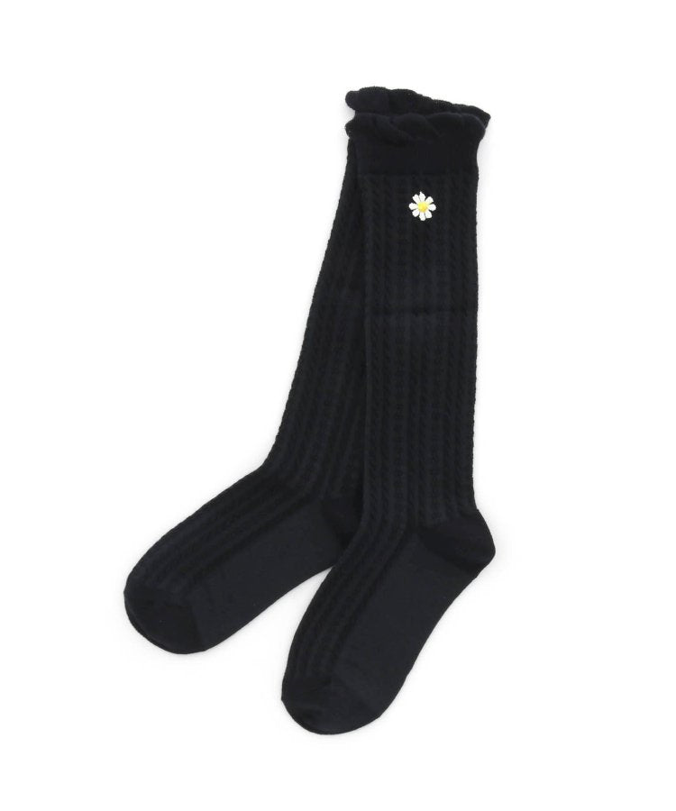 3P對象 雛菊圖案高筒襪