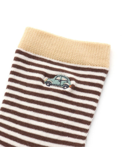 3對目標 4款小圖案刺繡襪子