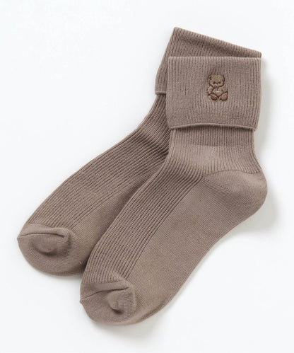 3件套 小熊 刺繡 襪子