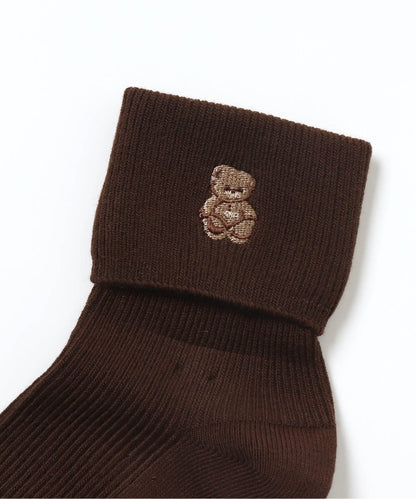 3件套 小熊 刺繡 襪子