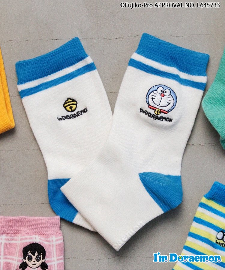 3P套裝 哆啦A夢 5款角色襪子【10厘米-27厘米尺碼】