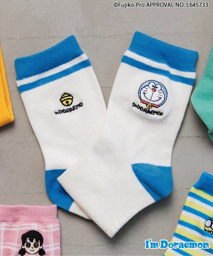 3P套裝 哆啦A夢 5款角色襪子【10厘米-27厘米尺碼】