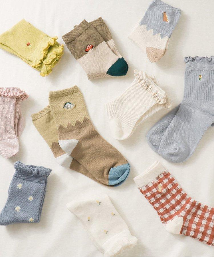 3P對象 單點圖案襪子