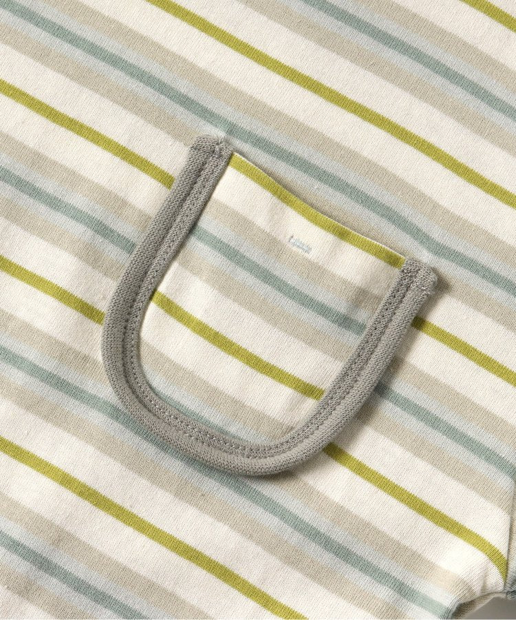 條紋口袋長袖T恤