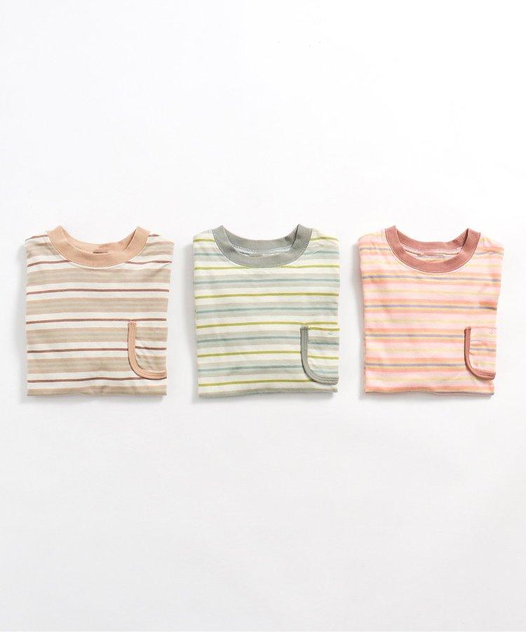 條紋口袋長袖T恤