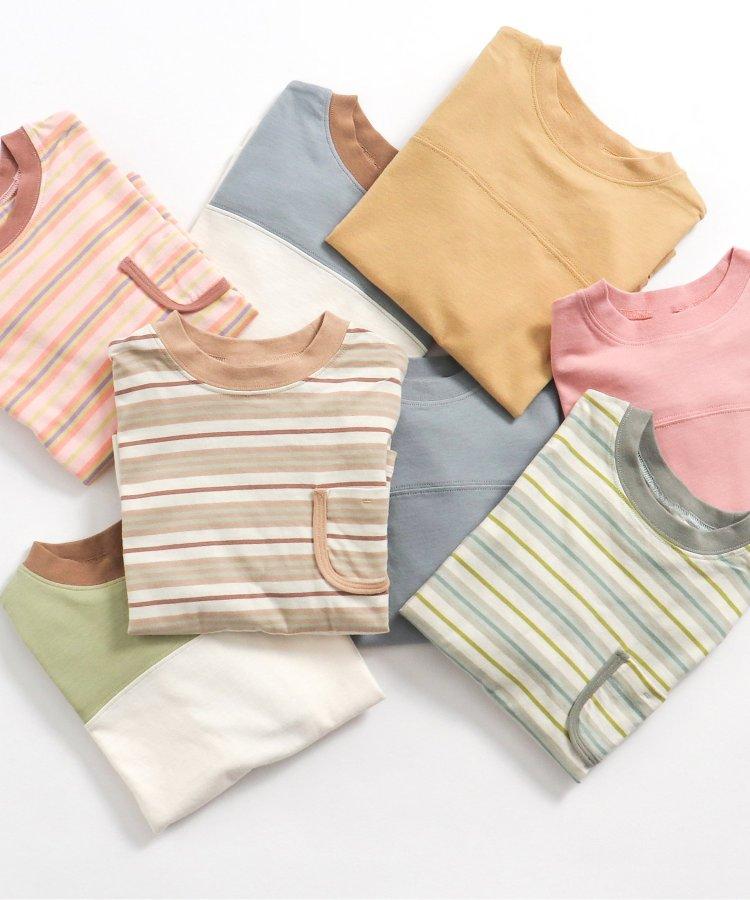 條紋口袋長袖T恤