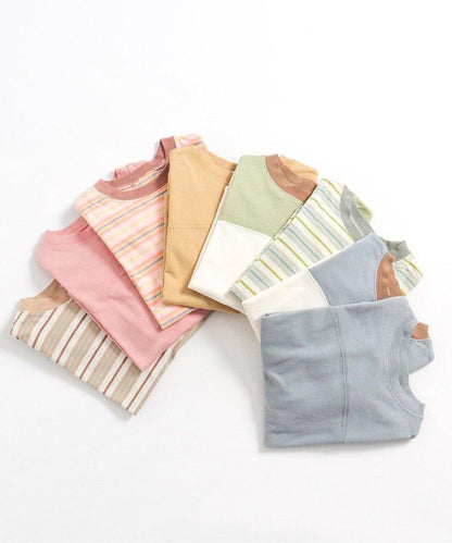 條紋口袋長袖T恤