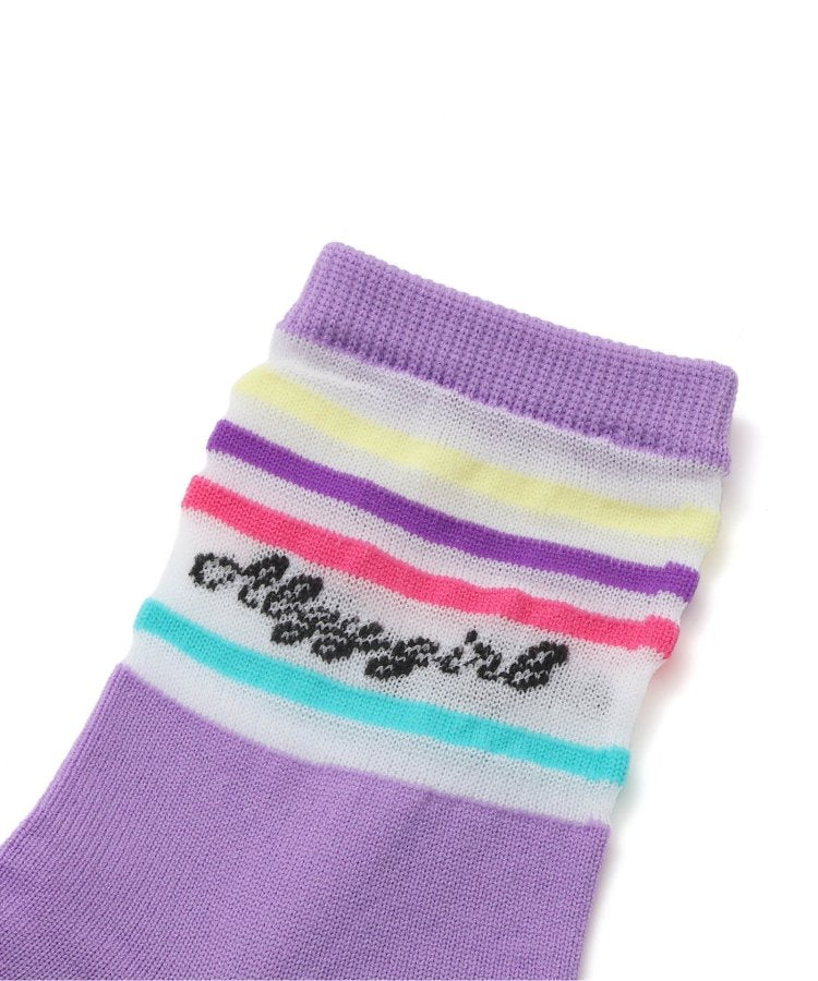 3P套裝 彩虹線透明薄襪