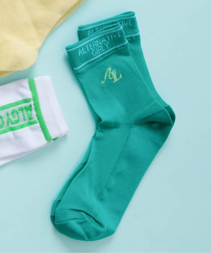 3P套裝 腳口標誌彩色透明薄襪