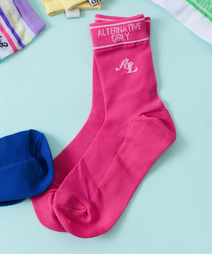 3P套裝 腳口標誌彩色透明薄襪