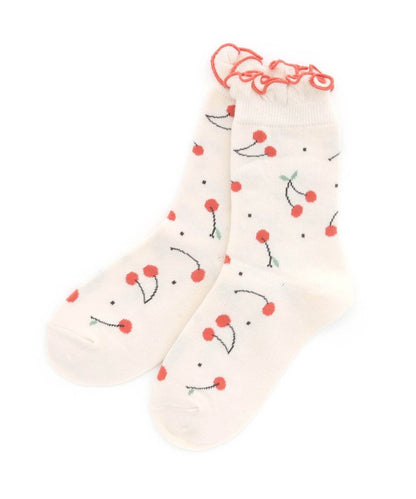 3P套裝 櫻桃圖案襪子