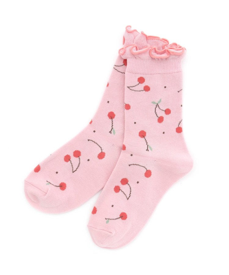 3P套裝 櫻桃圖案襪子