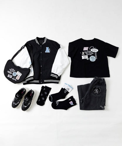 3P套裝 標誌圖案短襪