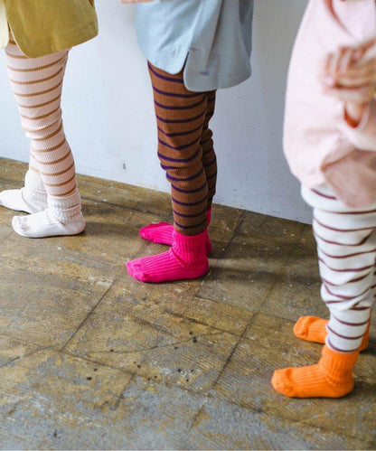 3P套裝 霓虹色條紋襪