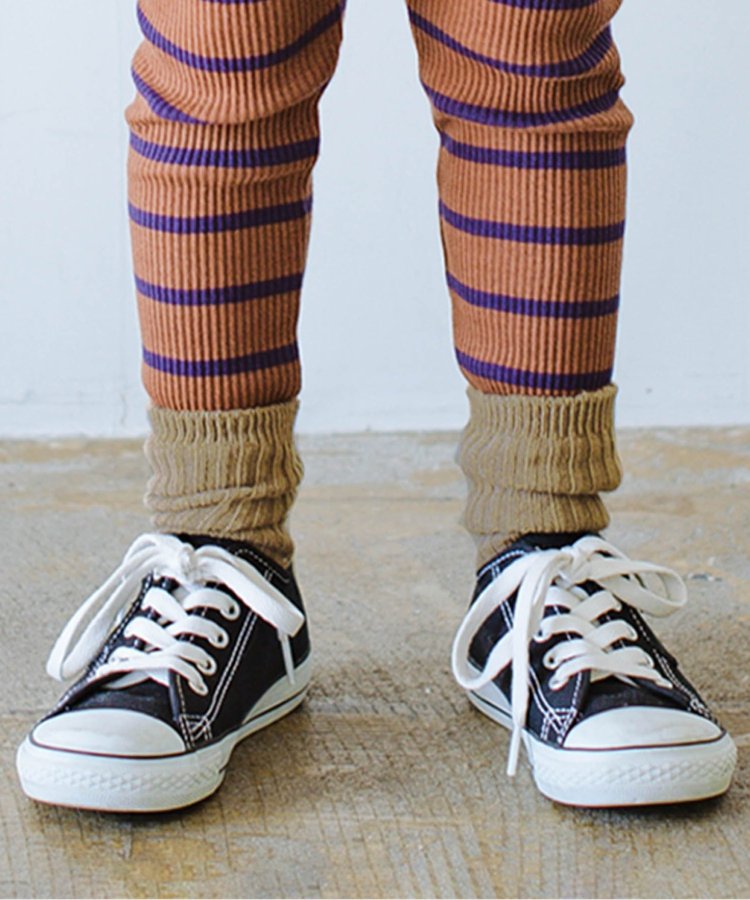 3P套裝 自然色彩條紋襪