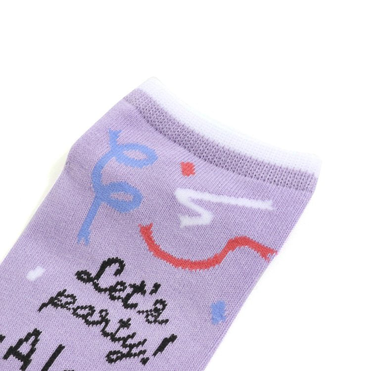3P抗菌防臭派對圖案短襪