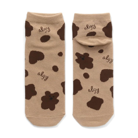3P套裝 熊紋短襪