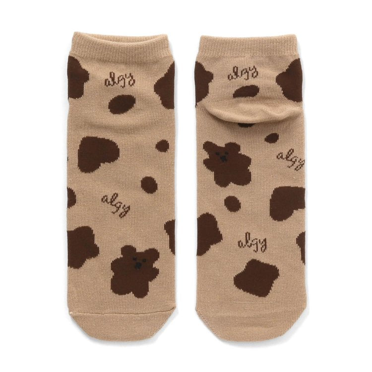 3P套裝 熊紋短襪