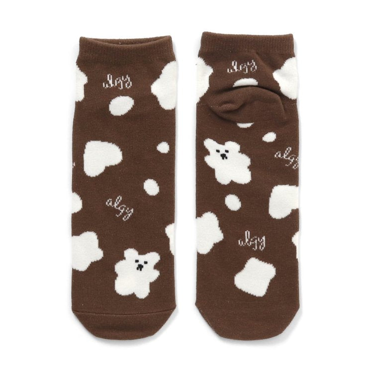 3P套裝 熊紋短襪