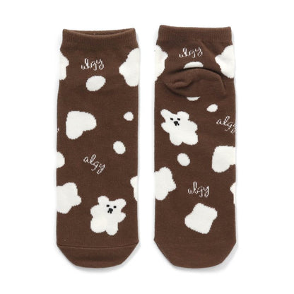 3P套裝 熊紋短襪