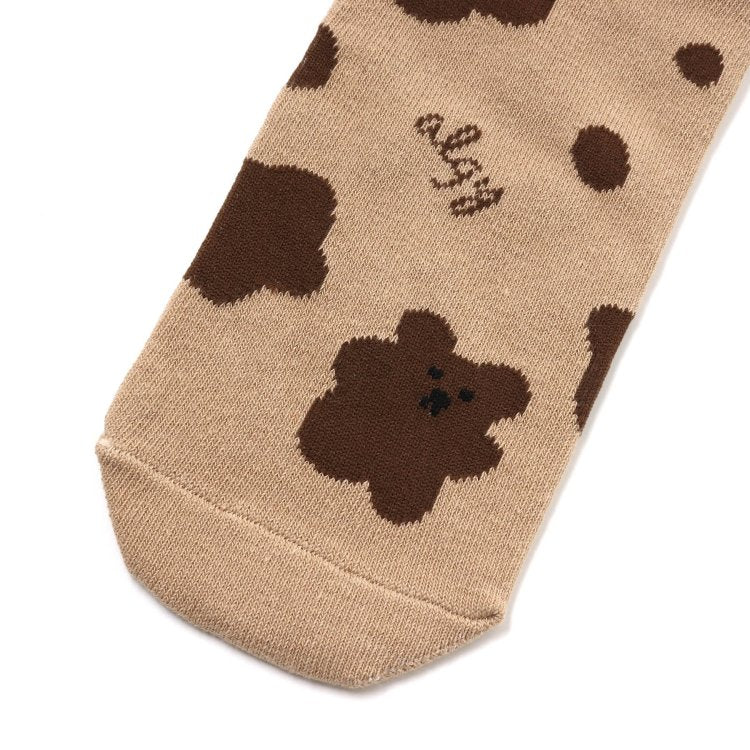 3P套裝 熊紋短襪