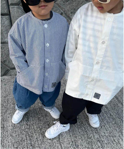 無領襯衫夾克