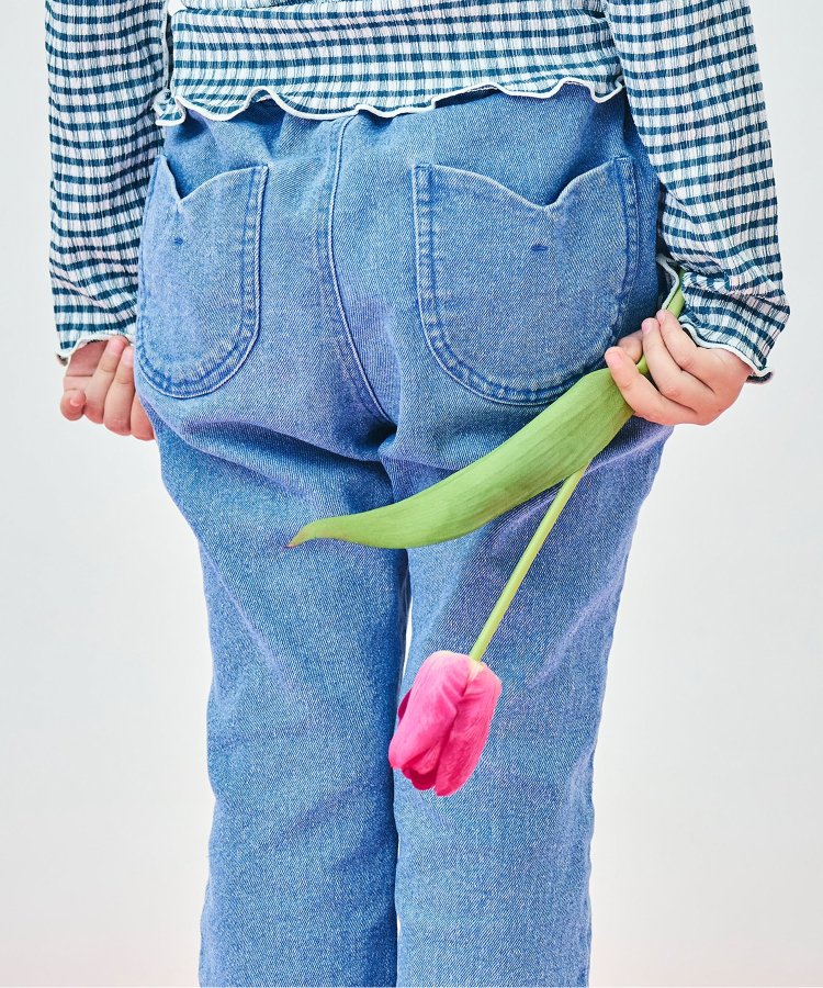 鬱金香口袋緊身褲 十分褲長