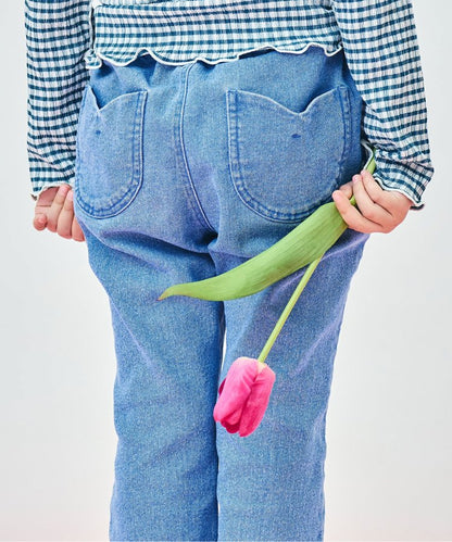 鬱金香口袋緊身褲 十分褲長