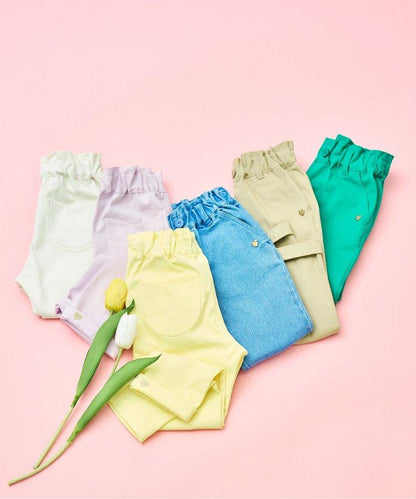 鬱金香口袋緊身褲 十分褲長