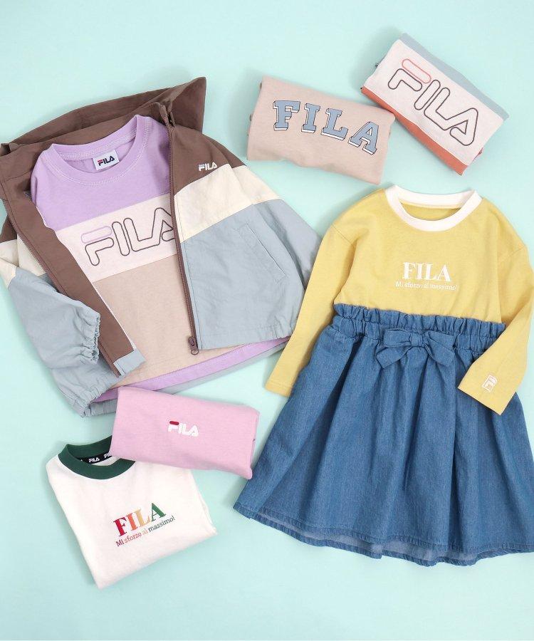 FILA 標誌刺繡拼接連衣裙