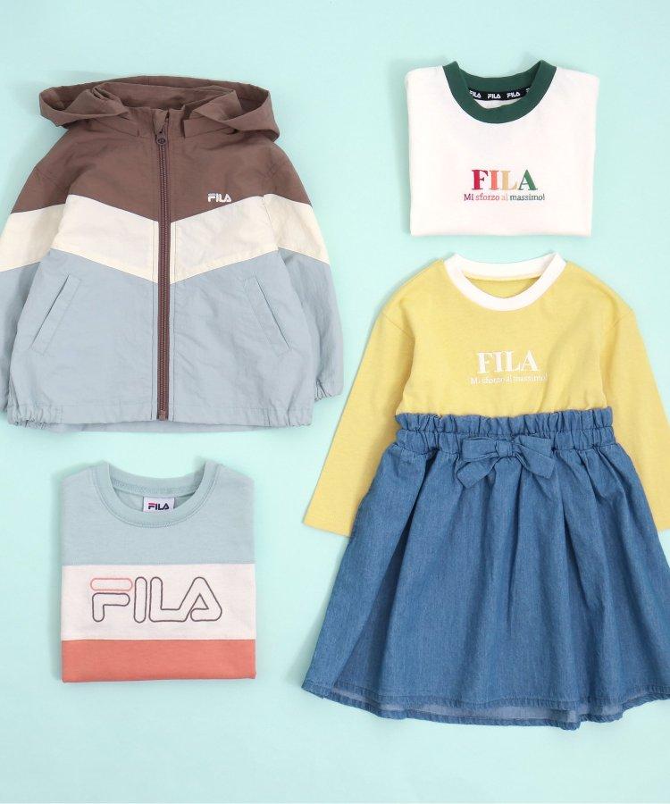 FILA 標誌刺繡拼接連衣裙