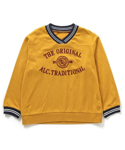 條紋圓領大學T恤