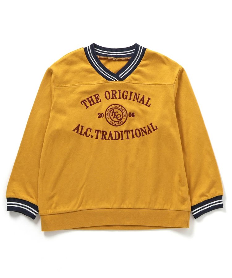 條紋圓領大學T恤