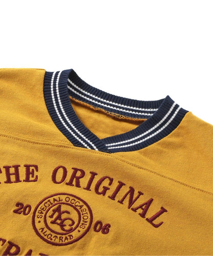 條紋圓領大學T恤