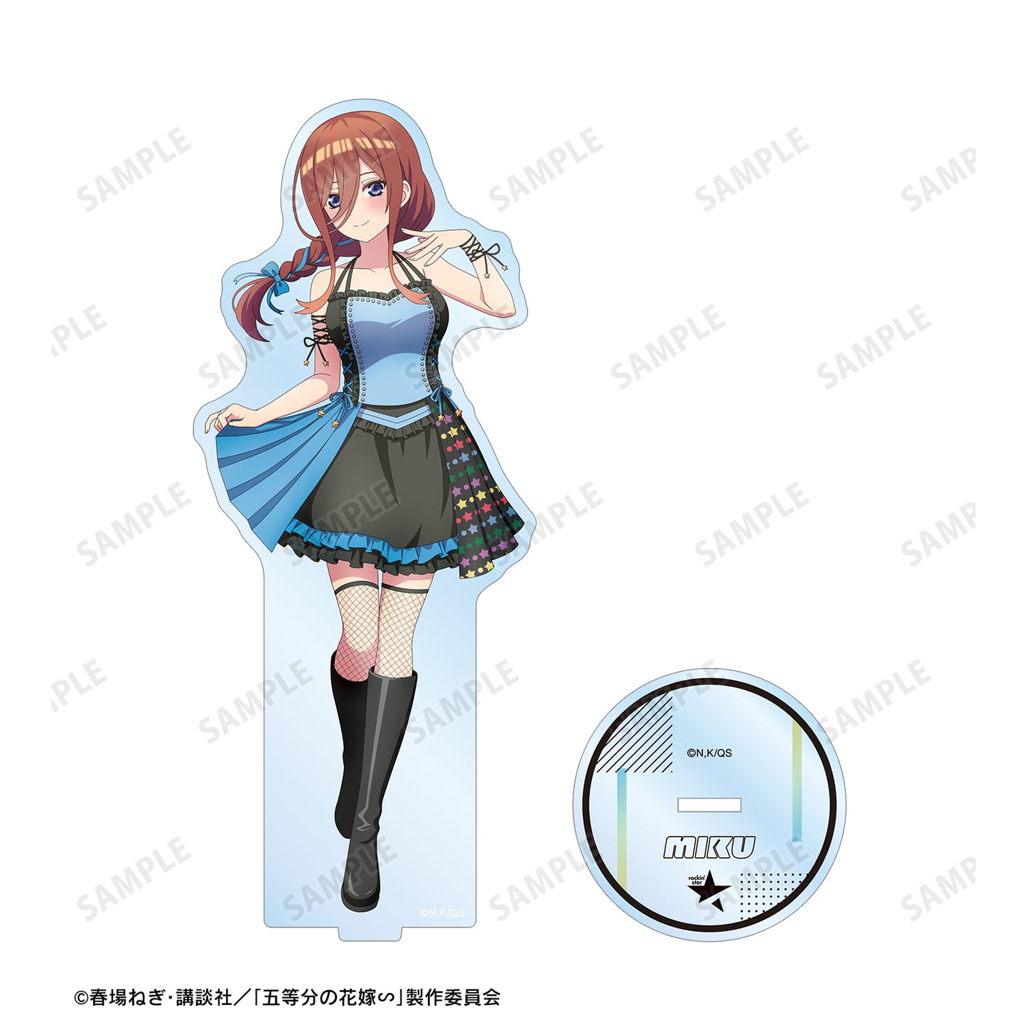 《五等分的新娘》∽_rockin’star合作 描繪版 中野三玖 搖滾偶像版 大號亞克力立牌