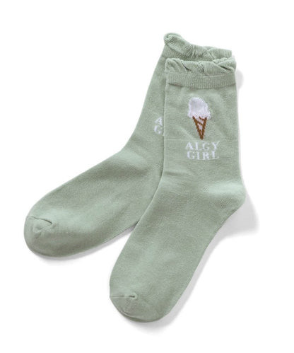 3P對象 冰淇淋圖案透明薄襪