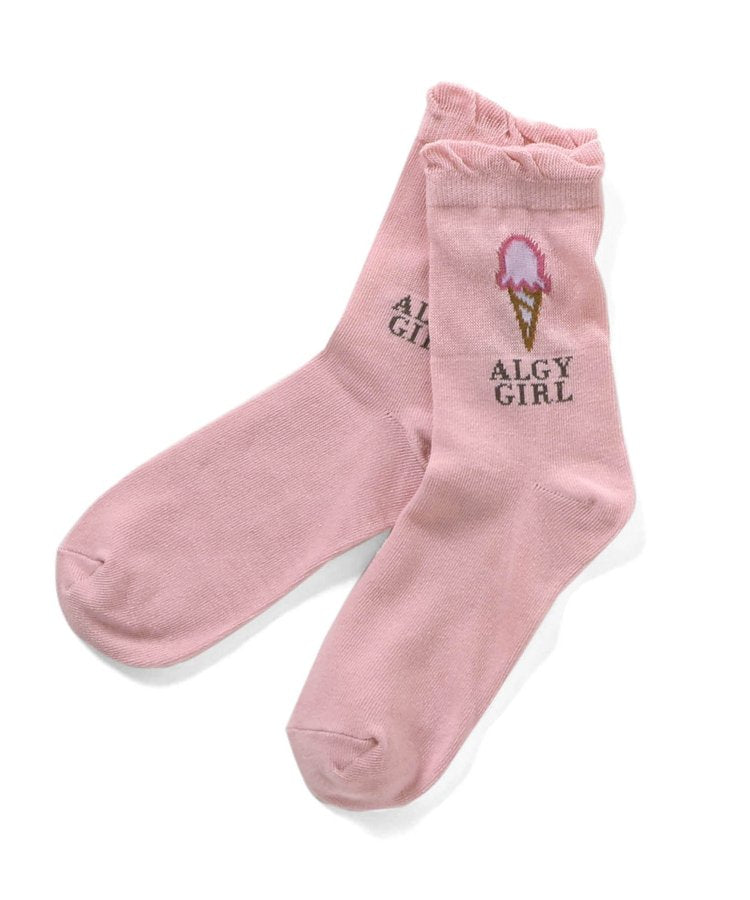 3P對象 冰淇淋圖案透明薄襪