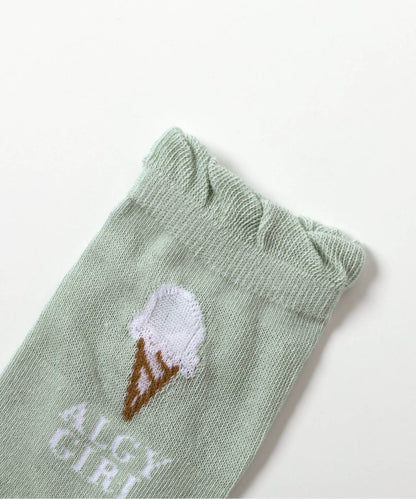 3P對象 冰淇淋圖案透明薄襪