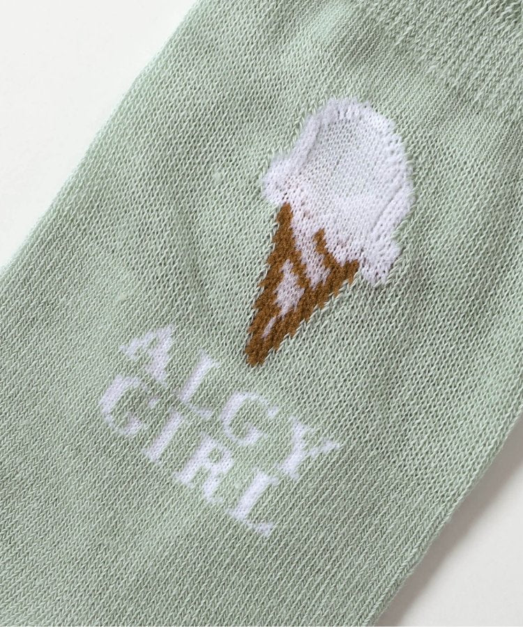 3P對象 冰淇淋圖案透明薄襪