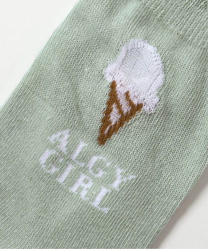 3P對象 冰淇淋圖案透明薄襪