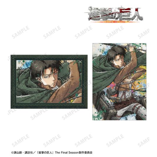 《進擊的巨人》_利威 grunge 帆布明信片2張套裝