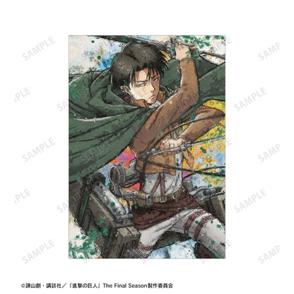 《進擊的巨人》_利威 grunge 帆布明信片2張套裝