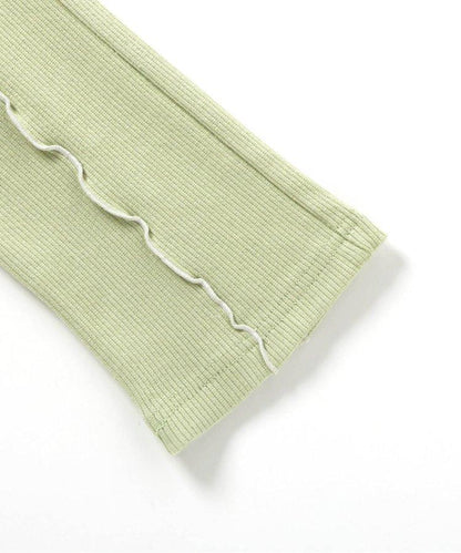 7天風格 心形蓬鬆喇叭褲 10分褲