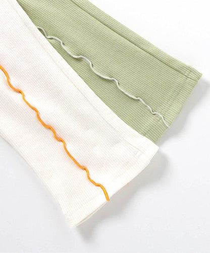 7天風格 心形蓬鬆喇叭褲 10分褲