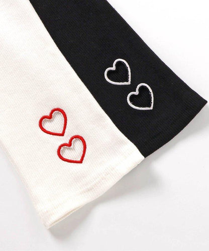 7天風格 心形蓬鬆喇叭褲 10分褲