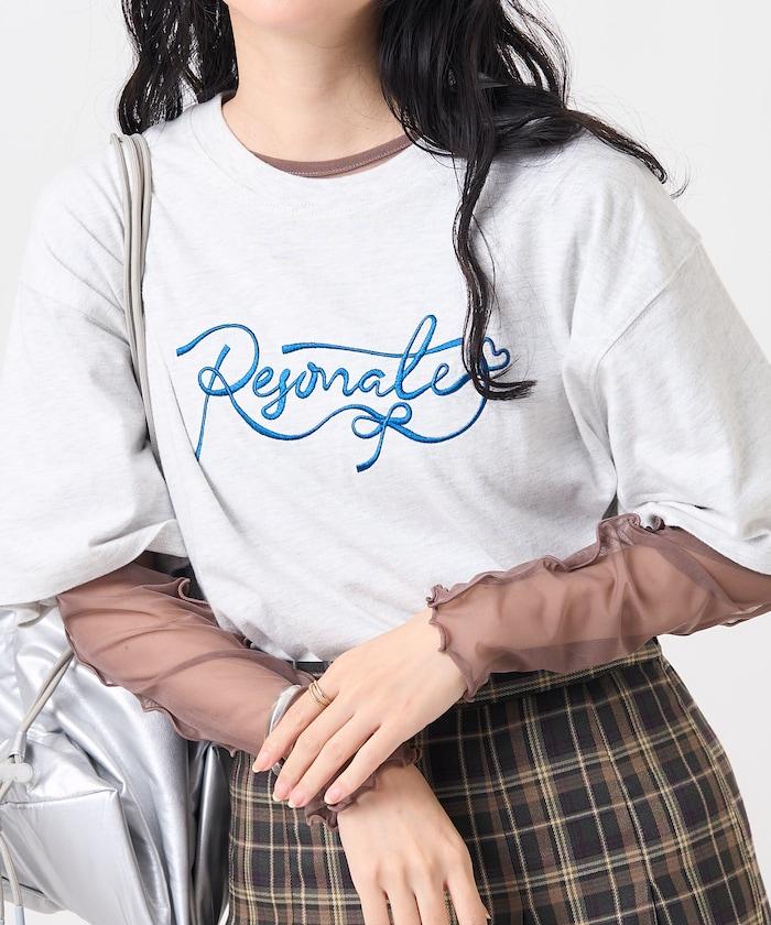 雙層蕾絲短T-shirt