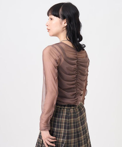 雙層蕾絲短T-shirt