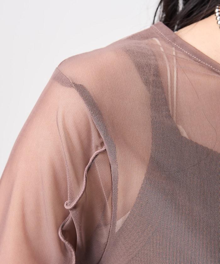 雙層蕾絲短T-shirt